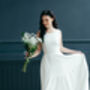 Bohemian Linen Wedding Dress, thumbnail 3 of 12