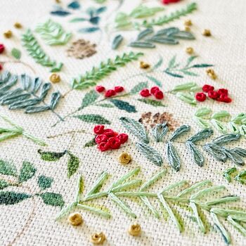 Christmas Tree Embroidery Hoop Kit, 2 of 4