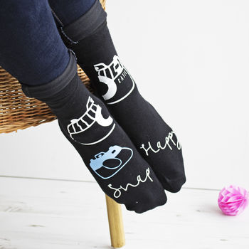 Snap Happy Personalised Photography Socks, 2 of 3