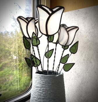 Stained Glass Rose Everlasting Flowers By Post, 11 of 12