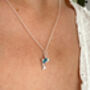 Sterling Silver And Opal Dolphin Necklace, thumbnail 4 of 6