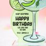 Personalised Cocktail Card, Gin And Tonic, thumbnail 4 of 6