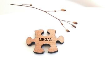 Personalised Jigsaw Missing Piece Pocket Token Gift, 2 of 3