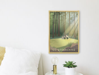 Go Geocaching Travel Poster Art Print, 2 of 8