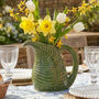 Botanical Green Leaf Jug Vase, thumbnail 1 of 4