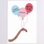 Personalised Elephant Balloons Birthday Card, thumbnail 4 of 8