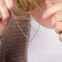 Open Heart Sterling Silver Necklace, thumbnail 1 of 6