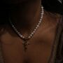 Handmade Baroque Pearl Choker With Angel Pendant, thumbnail 5 of 8