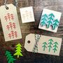 Christmas Tall Trees Rubber Stamp, thumbnail 1 of 2