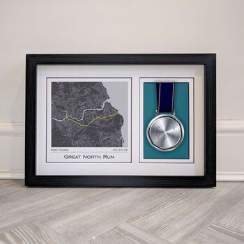 Great North Run Route Map Personalised Runner Gift, 3 of 9