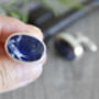 Sodalite Cufflinks In Sterling Silver, thumbnail 2 of 3
