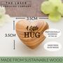 A Little 18th Birthday Hug Token, Olive Wood Heart, thumbnail 4 of 8