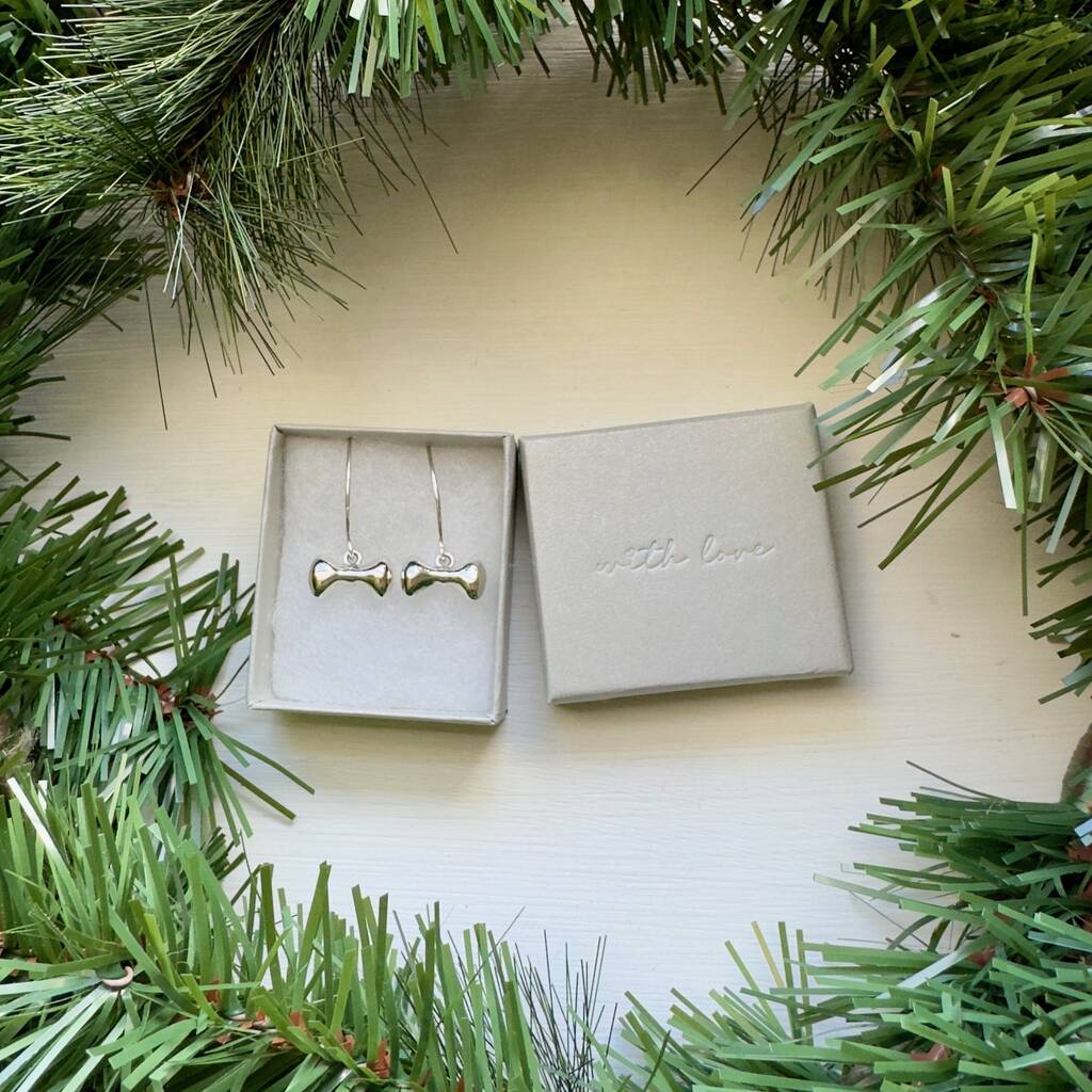 Sterling Silver Bow Earrings, 1 of 4