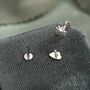 Sterling Silver Sun And Cloud 16 G Flat Back Labret Earrings, thumbnail 5 of 12