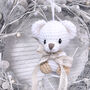 Personalised Baby's First Cot Teddy Bear Decoration, thumbnail 1 of 12
