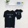 Ninja / Mini Ninja Father And Son T Shirt Set, thumbnail 2 of 3