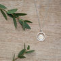 Little Daisy And Circle Pendant In Silver And 18ct Gold, thumbnail 2 of 6