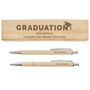 Personalised Graduation Gift – Wooden Pen And Pencil Box Set, thumbnail 6 of 6