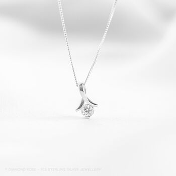 Bridesmaid Proposal Gift, Cubic Zirconia Necklace, 2 of 8