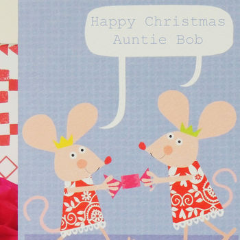 Personalised Christmas Two Mice Card, 4 of 5