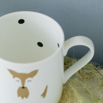 Mr Fox Personalised Hand Decorated China Mugs And Cups, 4 of 4
