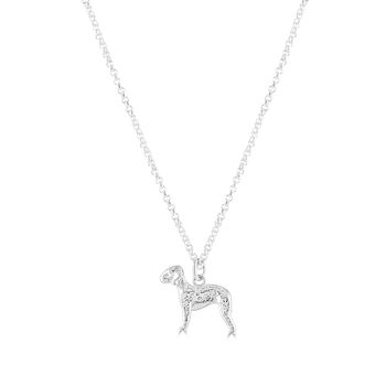 Personalised Bedlington Terrier Silver Necklace, 4 of 10