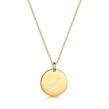 Personalised 18 K Gold Plated Zodiac Symbol Necklace, 6 of 11