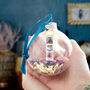Gift For Sister Personalised Photo Bauble Dried Petals, thumbnail 1 of 3