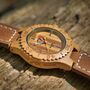 Bamboo Rambler Watch With Genuine Leather Strap, thumbnail 1 of 7