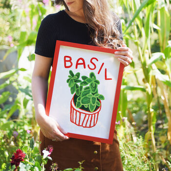 Basil Herb Print From An Original Painting, 4 of 11