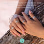 Rajput Sunset Garnet And Moonstone Silver Spinning Ring, thumbnail 10 of 11