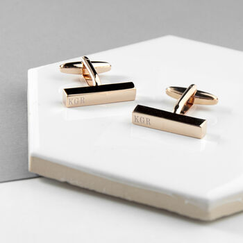 Personalised Bar Cufflinks, 4 of 9