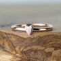 Handmade Solid Rose Gold Heart Ring, thumbnail 1 of 7