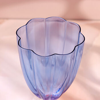 G Decor Set Of Four Laurent Glassware Collection Elegant Wine Glasses With Tall Stems And Fluted Bowl Design, 4 of 4