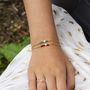 Tiny Gold Plated Crown Birthstone Bar Bracelet, thumbnail 5 of 12
