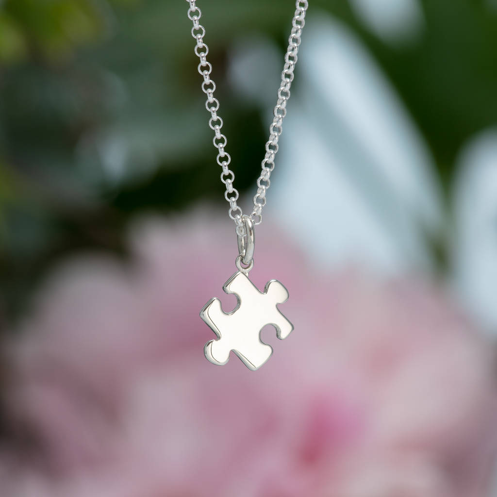 Jigsaw Necklace With Personalised Message Card By Lily Charmed ...