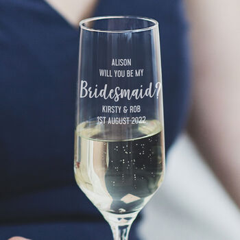 Personalised ‘Be My Bridesmaid?’ Glass, 2 of 10