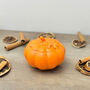 Orange Pumpkin Shape Decorative Bowl Halloween Decor, thumbnail 2 of 10