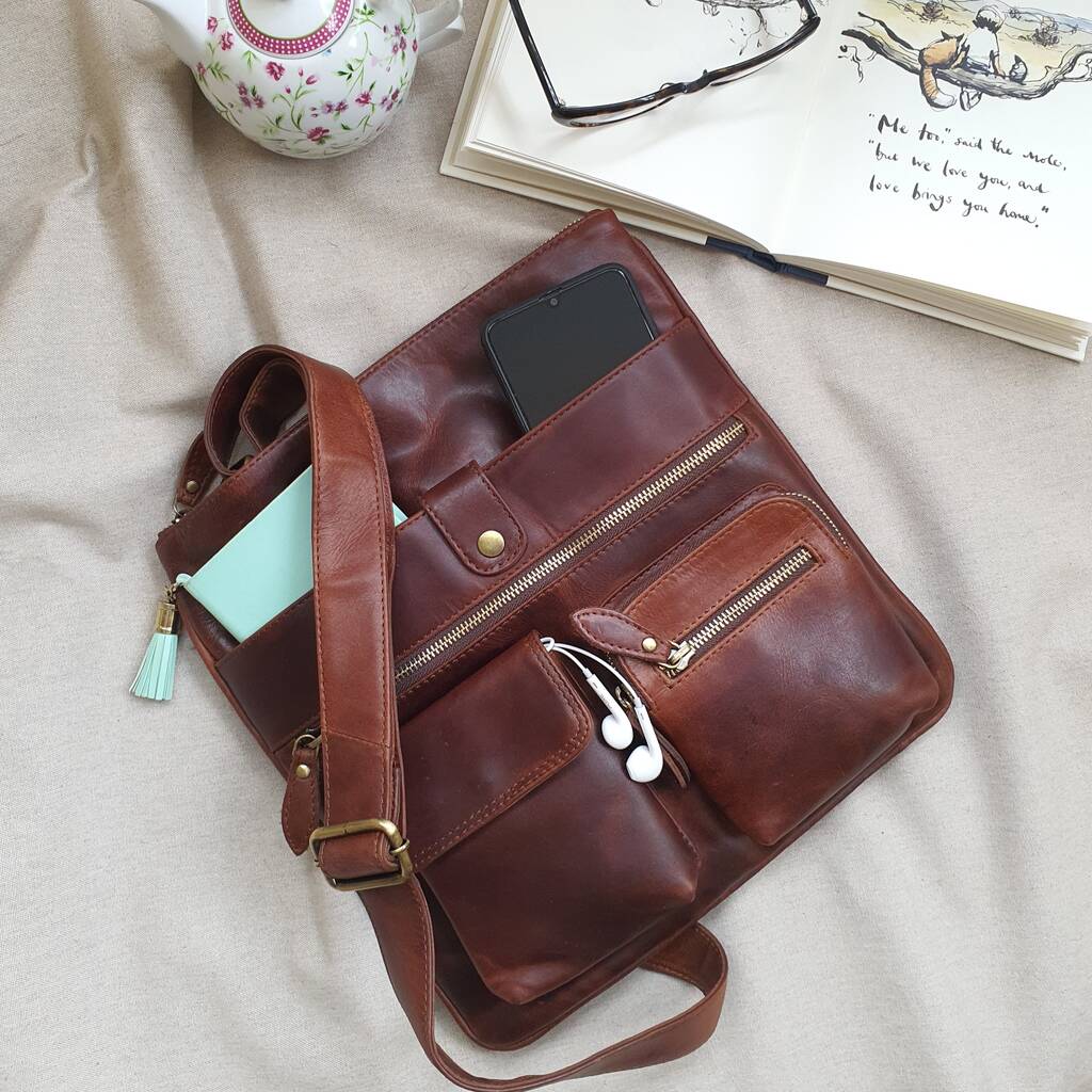 cross body leather messenger bag