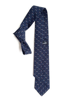 Nori Embroidered Japanese Woven Cotton Men's Tie, 2 of 4