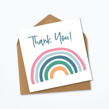 Thank You Personalised Card, Rainbow Greetings, 3 of 4