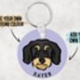 Wire Haired Dachshund Keyring, thumbnail 4 of 6