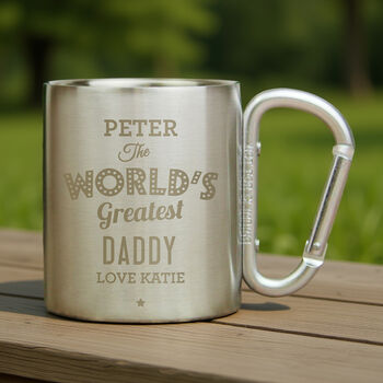 Personalised 'The World's Greatest' Stainless Steel Mug, 3 of 4