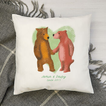 Personalised Bear Couple Cushion, 2 of 2