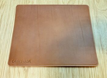 Personalised Leather Mouse Mat, Tan, 10 of 12