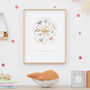 'Welcome To The World Little One' Personalised Print With Gold Foil, thumbnail 2 of 5