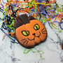 Halloween Iced Biscuit Gift, Pre Order, Pumpkin Kitty, thumbnail 5 of 10