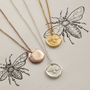 Personalised Silver And Gold Honey Bee Coin Pendants, thumbnail 2 of 5