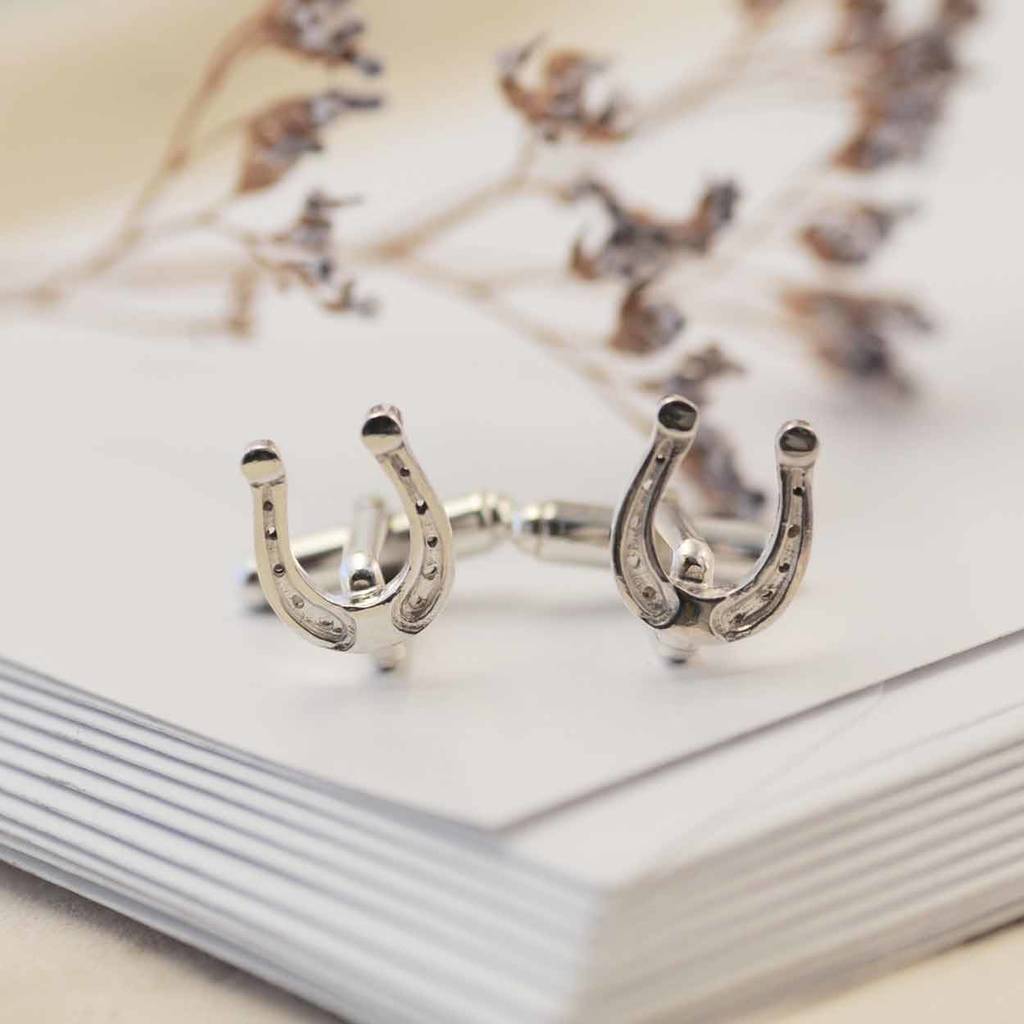 Horseshoe Cufflinks In Silver By Heather Scott Jewellery