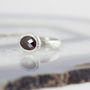 Oval Chequer Board Cut Garnet Ring, thumbnail 5 of 6